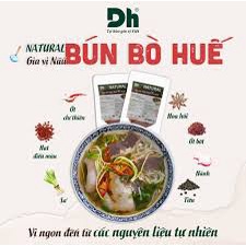 ( COMBO 3 GÓI) NATURAL Gia Vị Nấu Bún Bò Huế 25g Dh Foods là gia vị đóng vai trò quan trọng tạo nên nồi nước dùng đậm đà