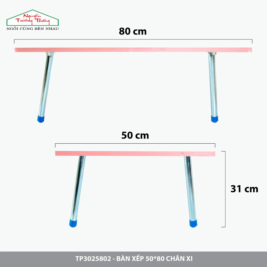 Bàn xếp học sinh xếp gọn 4 chân | Bàn xếp sinh viên ngồi đất size 50*80 | NGUYỄN TRƯỜNG THẮNG Folding Table