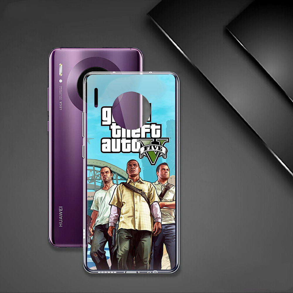 Ốp Điện Thoại Trong Suốt Họa Tiết Game Gta 5 Cho Huwei Y6 Y7 Y9 Prime Nova 2 2i 3i 4 Lite 2018 2019