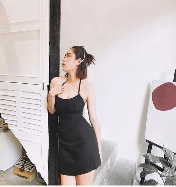 Đầm Xinh WENI DRESS hai dây hở lưng chất vải dày dặn from tôn dáng cúp ngực mặc được 2 kiểu sau lưng bo chun co giãn | BigBuy360 - bigbuy360.vn