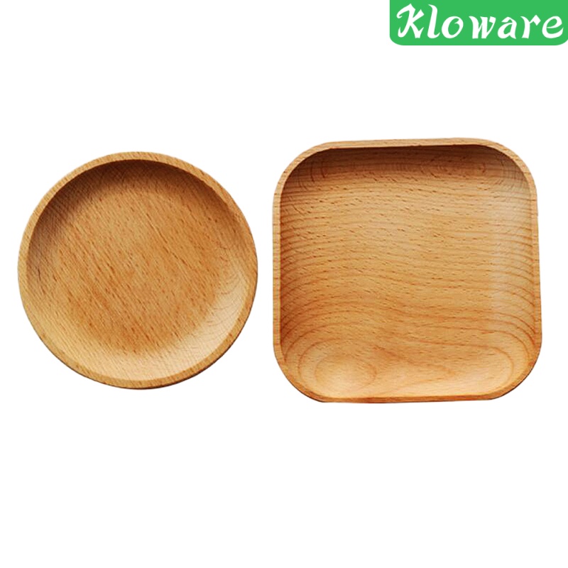 Đĩa Tròn Bằng Gỗ Đựng Thức Ăn Trái Cây Salad