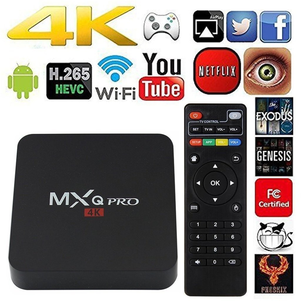Đầu Tv Box Mxq Pro 5g Fleco / Smart Tv 4k Ultra Hd Mxq Pro 4k 5g Ram 1gb Rom 8gb Và Phụ Kiện