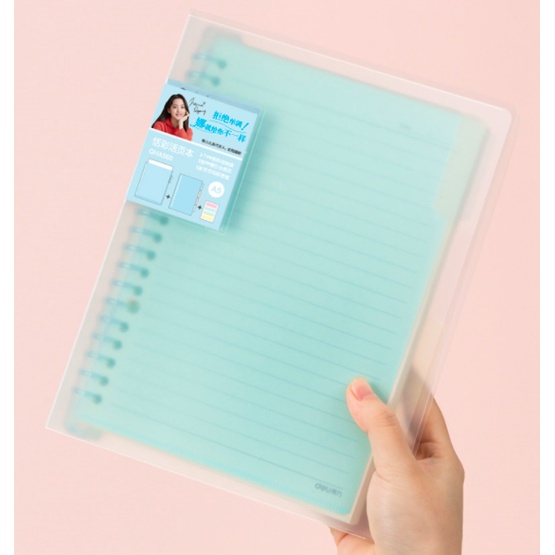 Sổ còng Deli A5 B5 20 26 còng làm sổ planner bullet journa Sổ còng A5, 60 trang, 80gsm 4 màu, có sẵn tab chia trang