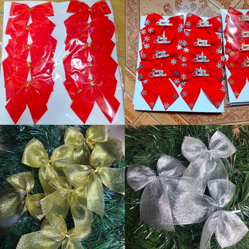 Set 10 Nơ treo cây thông noel