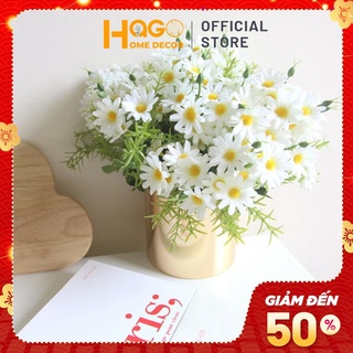 Hoa giả | Cành hoa cúc hoa mi điểm rong 24 bông siêu đẹp trang trí nhà cửa, bàn làm việc (đủ màu)