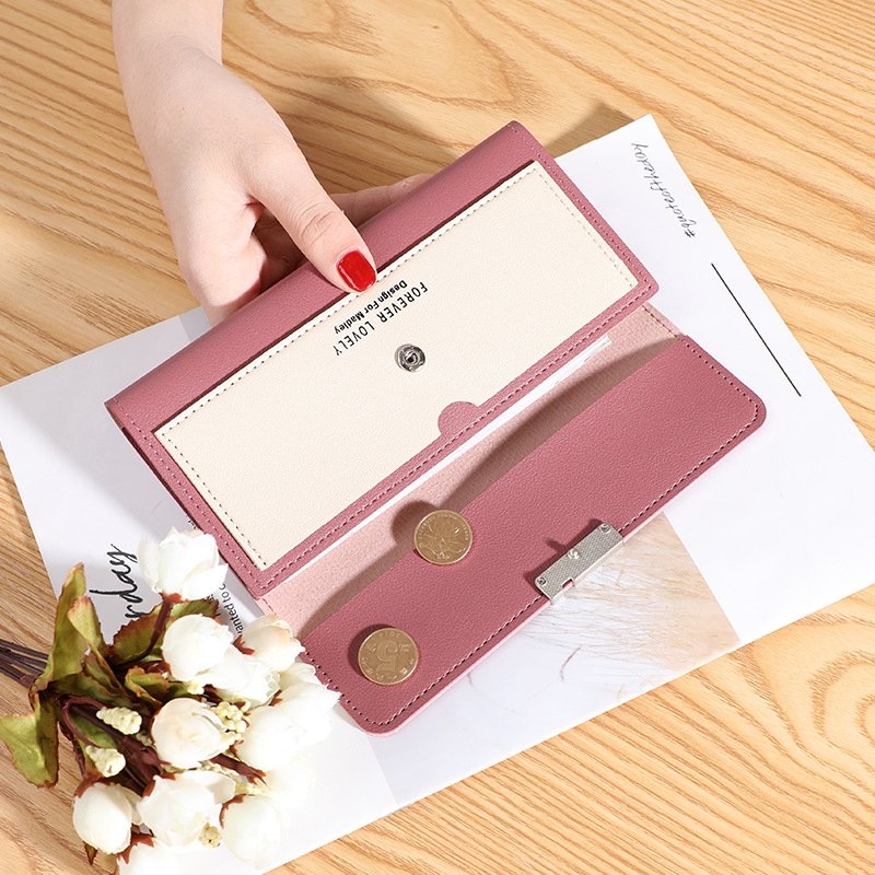 Ví Dài Sức Chứa Lớn Đa Năng Thời Trang Hàn Quốc Thanh Lịch Cho Nữ