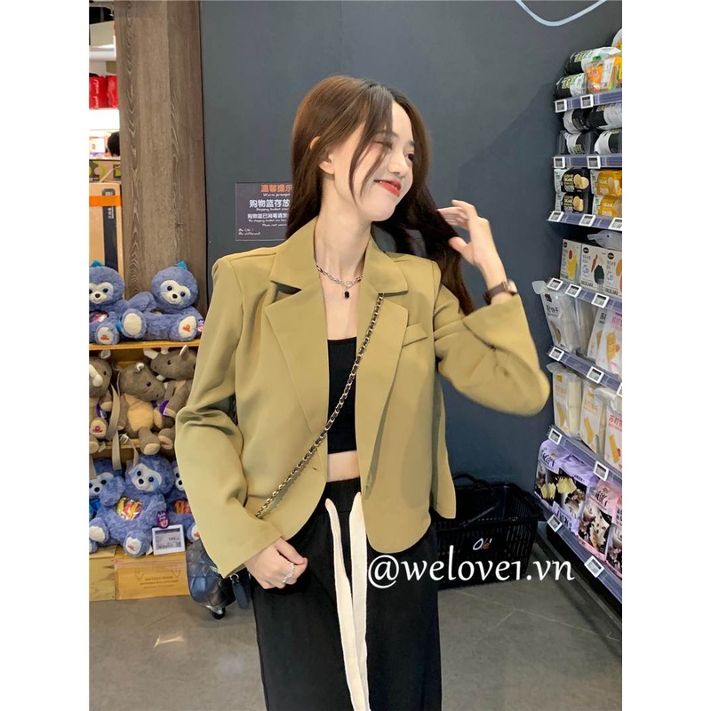Áo Khoác Vest Tay Dài Dáng Rộng Phong Cách Hàn Quốc Thời Trang Mùa Thu 2022