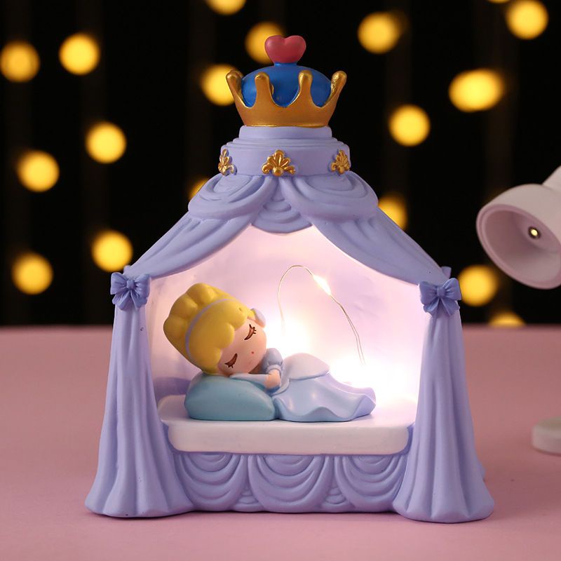 Disney Đèn Ngủ Hình Công Chúa Elsa / Nàng Tiên Cá / Lâu Đài Xinh Xắn Trang Trí Phòng Bé Gái