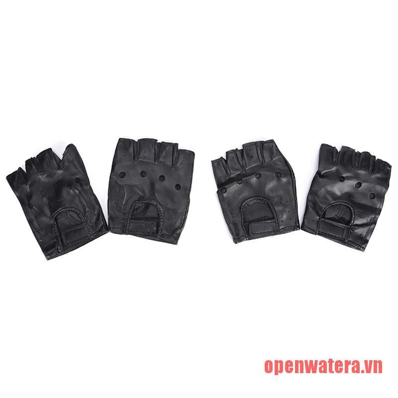 Găng tay da Pu hở ngón cho nam nữ khi lái xe chất lượng cao
