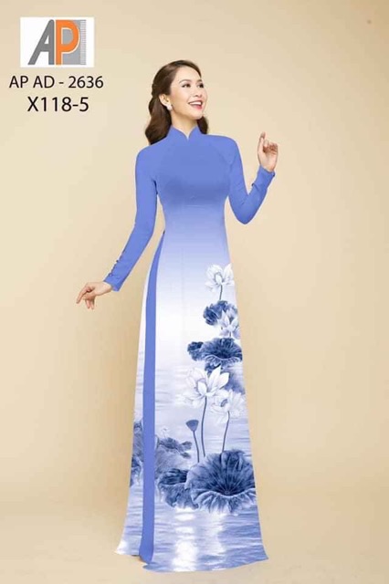 Vải áo dài hoa sen