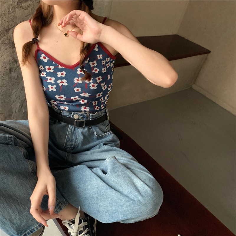 Áo Hai Dây Dệt Kim Thiết Kế Xinh Xắn Cho Nữ | BigBuy360 - bigbuy360.vn