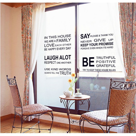 Decal trang trí chữ tiếng anh IN THIS HOUSE
