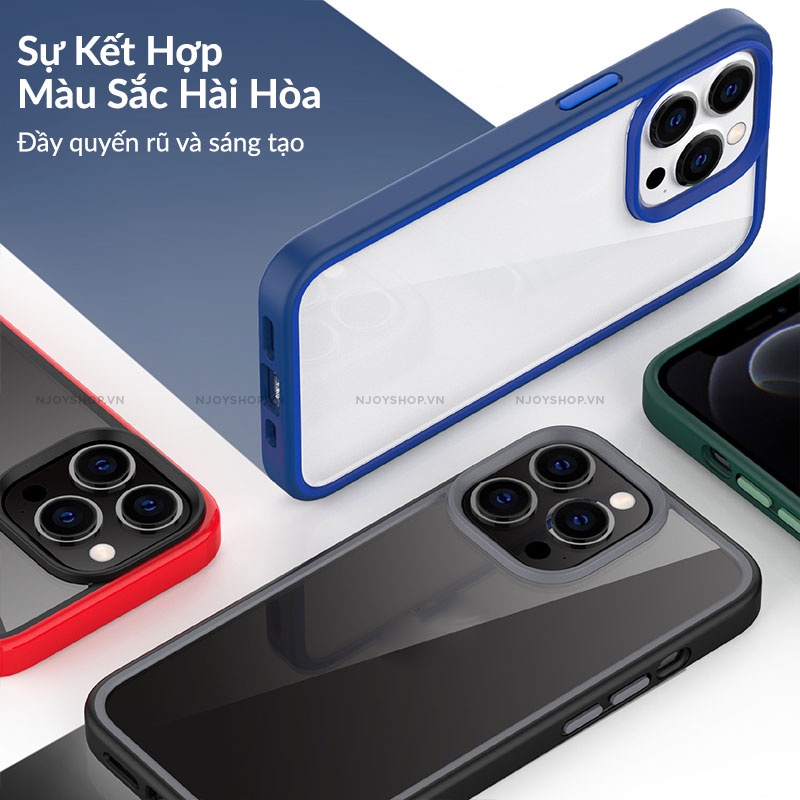 Ốp Lưng Trong Suốt Viền Màu Likgus Sexy Chống Ố Vàng Tpu Chống Sốc Ip 13 Pro Max 12 Pro Max 11 Pro Max