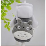 áo chó mèo cao cấp kiểu áo khoác nỉ xám có túi hình totoro