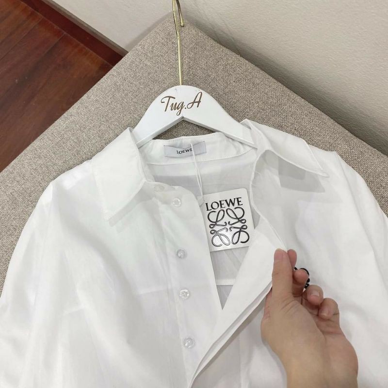 Áo sơ mi thêu tay bo len