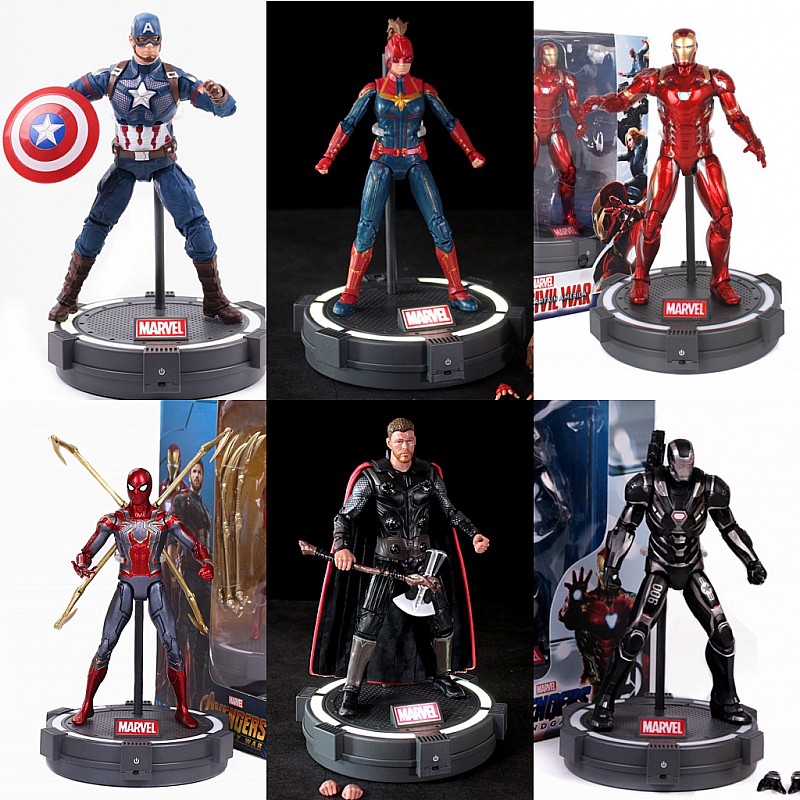Mô hình Figure Marvel Avengers Iron Man Spider-Man Hawkeye Ant-Man Thanos Falcon Hulk Captain America - Kunder Shop