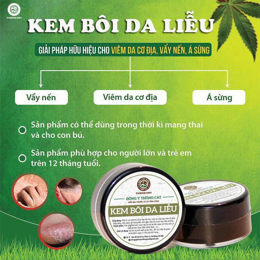 Kem bôi da liễu, dứt điểm ghẻ lở, ghẻ nước, nấm da, hắc lào Đông y gia truyền Thông Cát HIỆU QUẢ SAU 3 LẦN SỬ DỤNG