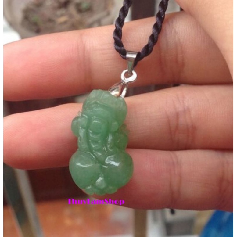 Vòng cổ tỳ hưu đá Xanh chế tác thủ công tự nhiên kích hoạt cung tài lộc