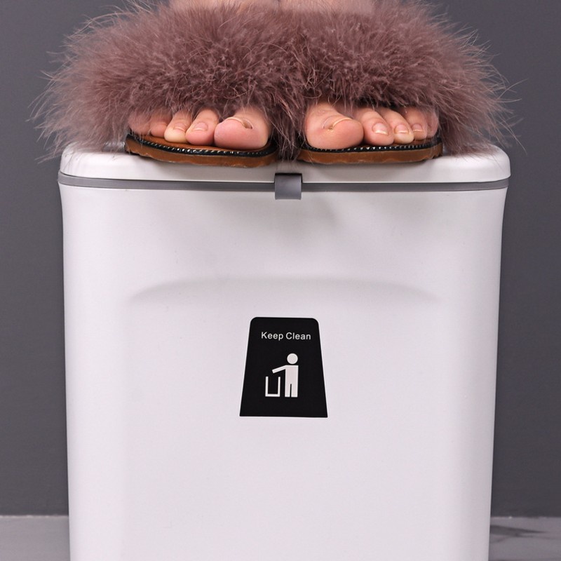 Thùng Đựng Rác Bằng Nhựa Gắn Tường Không Cần Khoan Kèm Nắp Đậy Tiện Dụng 7/9L