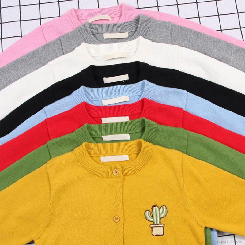 Áo khoác Cardigan họa tiết xương rồng cho bé