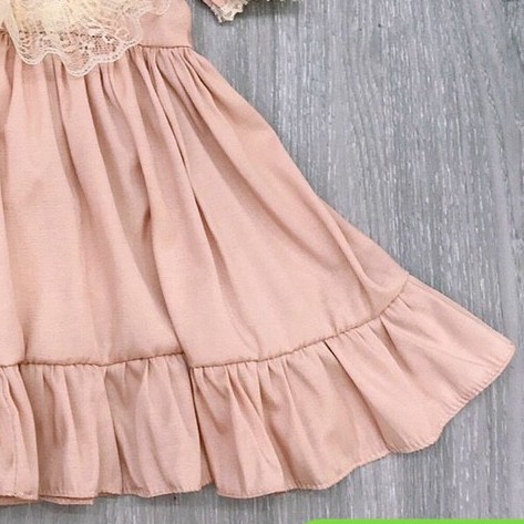 [HÀNG ĐẸP] Đầm bé gái - váy babydoll chất đũi mềm mại, size đại (18-32kg)