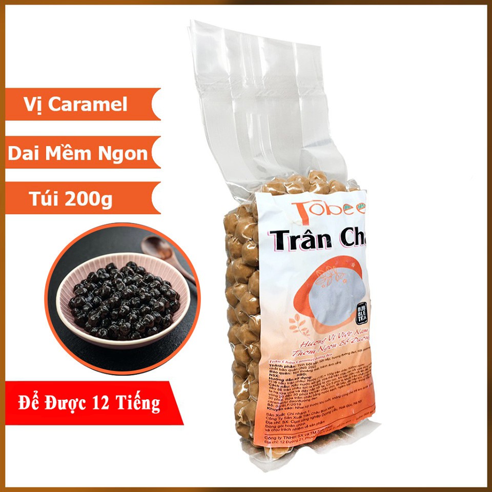 Trân Châu Caramel Đường Đen Tobee - Túi Nhỏ Tiện Lợi 200g