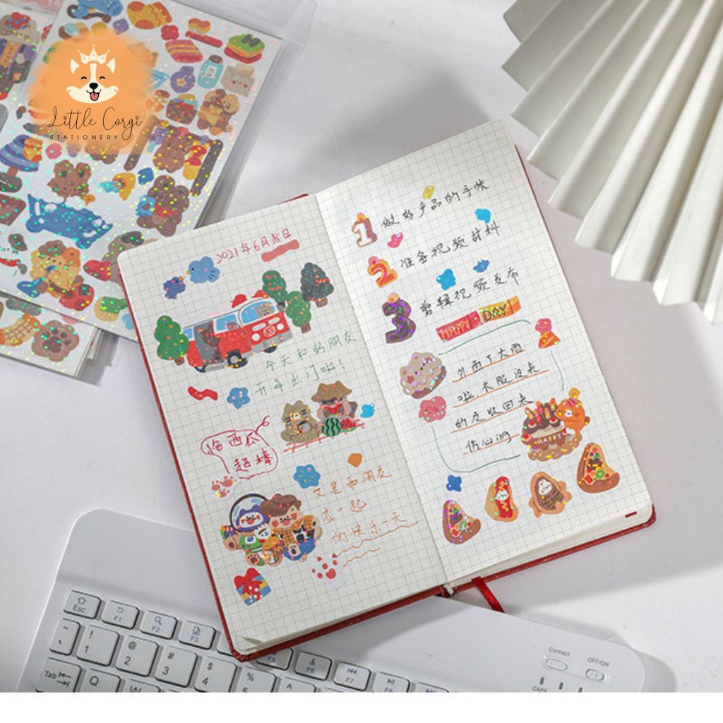 Hình dán sticker trang trí toploader, sổ tay, điện thoại móc khóa hologram nhiều mẫu - Nhãn dán sticker hologram