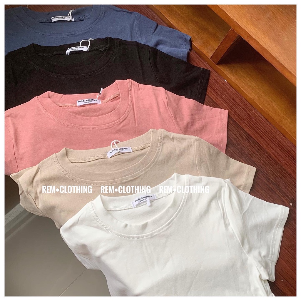 Áo thun ôm trơn co dãn- Thun baby tee , 5 màu Rem.clothing