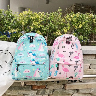 Balo Ulzzang Thời Trang Balo nữ đi học hoạ tiết kỳ lân