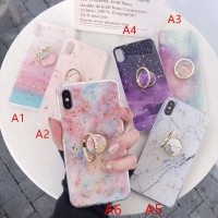 Ốp Lưng Tpu Mềm Họa Tiết Đá Cẩm Thạch Có Vòng Đỡ Cho Iphone Xs Max Giá Đỡ