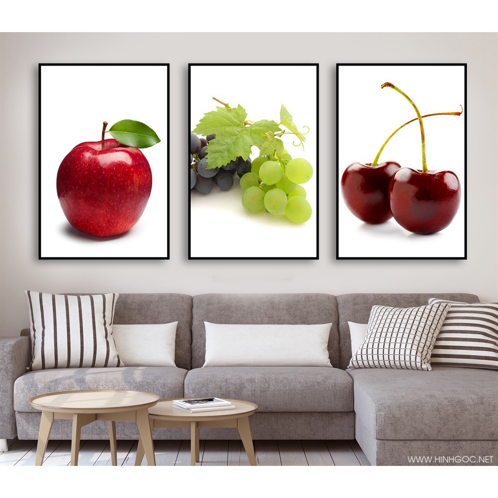 Tranh bộ canvas trái cây phòng bếp