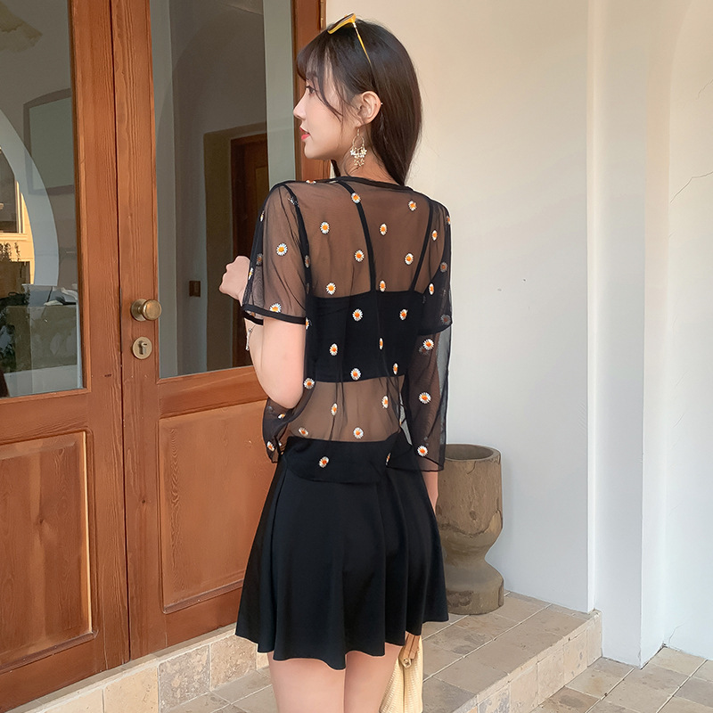 2021 new three-piece swimsuit blouse sunscreen cover meat slimming beach vacation ladies swimwear hot spring swimwear | BigBuy360 - bigbuy360.vn