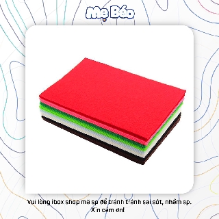 Vải dạ nỉ màu cứng - Felt (Handmade - Khổ 45x45cm)