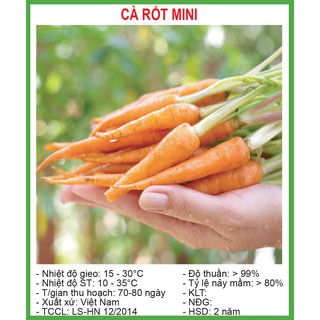 Hạt Giống Cà Rốt Mini