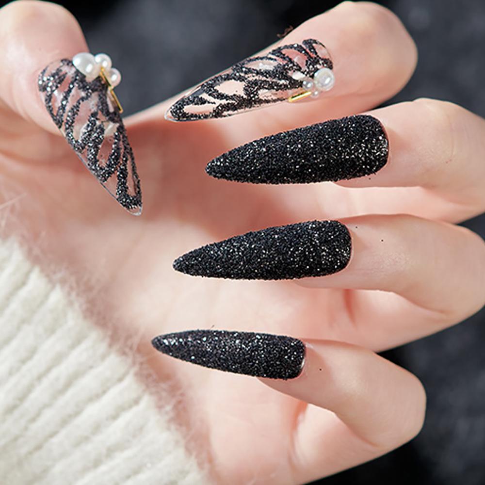 Bộ Móng Tay Giả Bằng Acrylic Siêu Mỏng Che Phủ Toàn Diện Tháo Rời Được