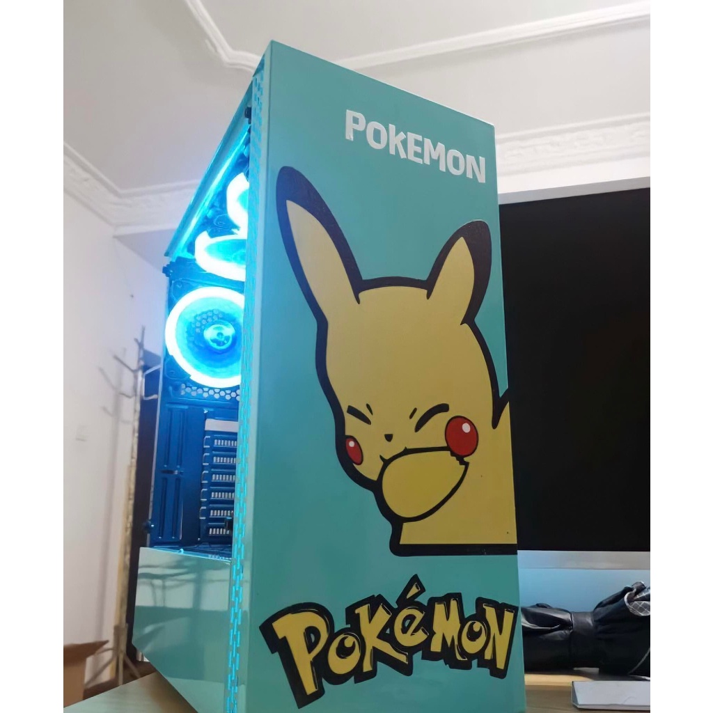 VỎ CASE PICKACHU - NEW BOX - LẮP TỐI ĐA 8 FAN LED RGP , có ảnh thật shop chụp