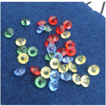 10-25-50gam cườm dĩa nhiều màu 4x6mm