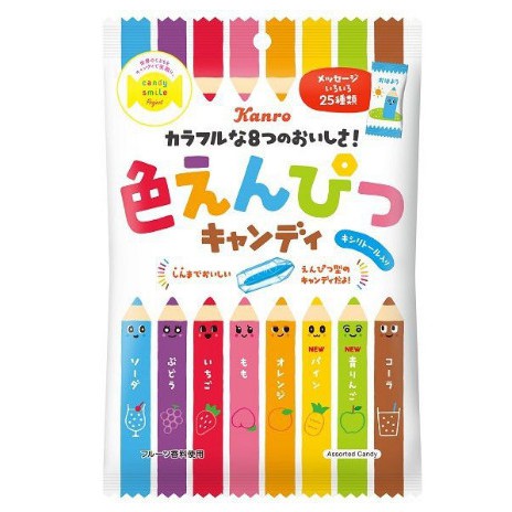 [Nội Địa Nhật] Kẹo bút chì màu Kanro 80gr Nhật Bản