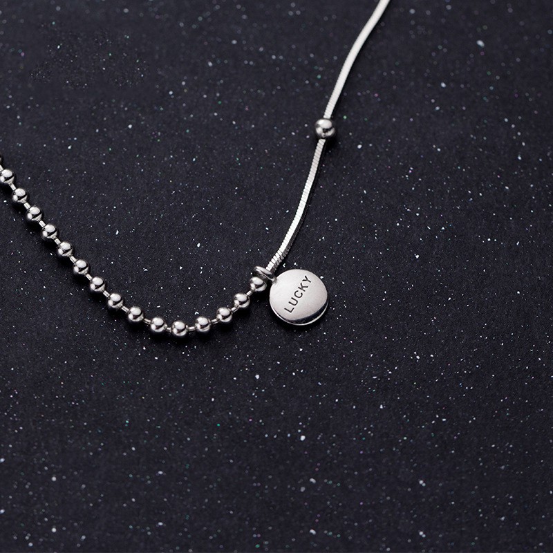 Vòng cổ Lucky cho nữ bạc ý S925, dáng vòng chorker mẫu mới nhất - DB2631 - Bảo Ngọc Jewelry