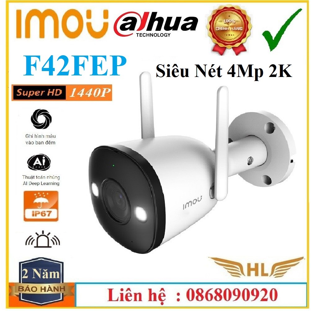 Camera Ip Wifi Imou F22FP Có Màu Đêm Full HD 1080P - Hàng Chính Hãng