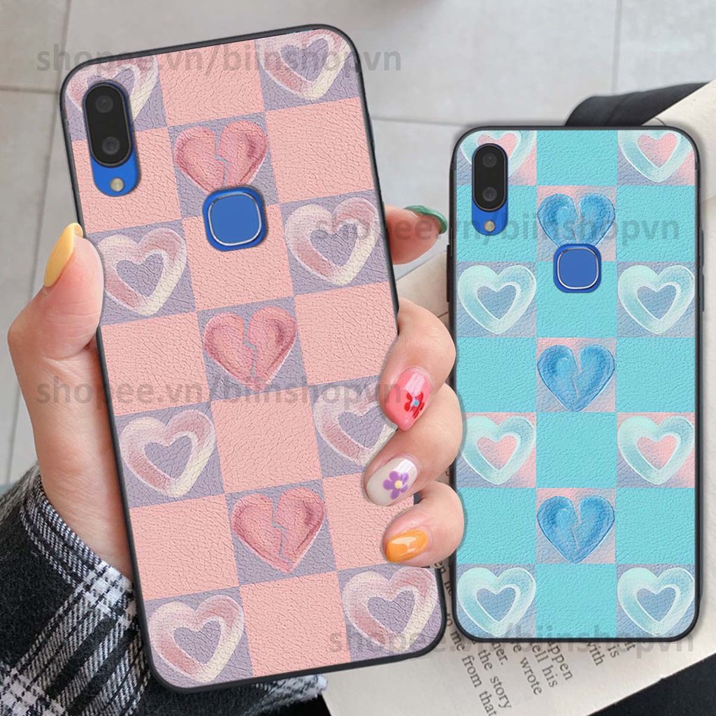 Ốp Vivo V11 / V11i caro trái tim nhiều màu sắc, đầy cá tính, khẳng định phong cách