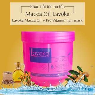 Kem hấp ủ,hấp dầu Lavoka Macca OIL phục hồi tóc tại nhà siêu mềm mượt 1000ml
