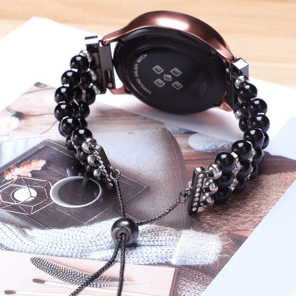 Dây Đeo Đồng Hồ 20mm Đính Kim Cương 41 42mm Có Thể Điều Chỉnh Dây Đeo Cho Samsung Active 2 Galaxy Watch 41 42mm huawei gt 2