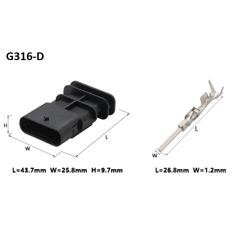 G316-Giắc cắm đồng hồ đo lưu lượng không khí 1.2mm 5 lỗ