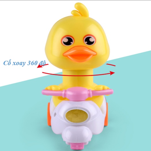Đồ chơi vịt chạy xe - Kích thích sự phát triển của bé - Vịt chạy xe bằng cót dễ thương