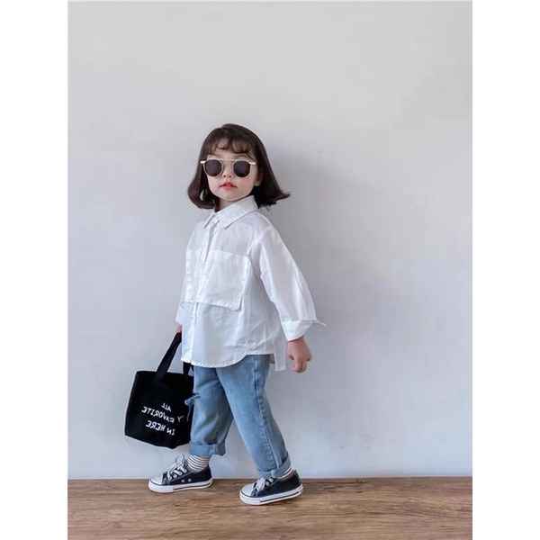 Áo Sơ Mi Kiểu phong cách Hàn Quốc cho Bé Trai và Bé Gái_Hàng tuyển chọn cao cấp A3