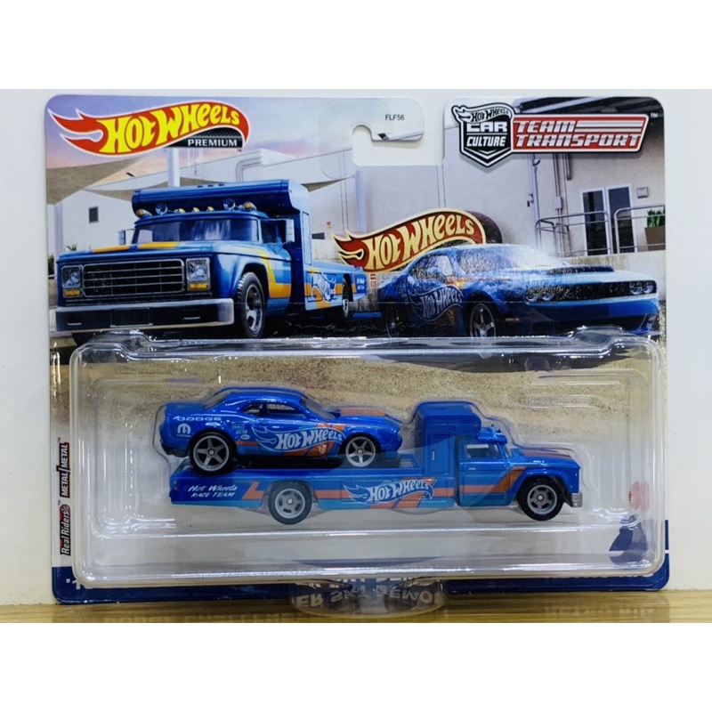Hobby Store xe mô hình Hot Wheels Team Transport 18 Dodge Challenger SRT - Retro Rig