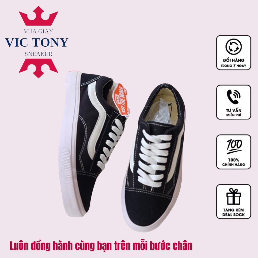 GIÀY 𝐕𝐀𝐍𝐒 VAULT OLD SKOOL MÀU ĐEN ⚡Full box bill⚡ Giày thể thao nam nữ 2021 | BigBuy360 - bigbuy360.vn