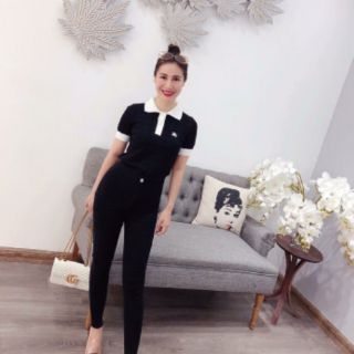 Quần jean nữ màu đen lưng cao