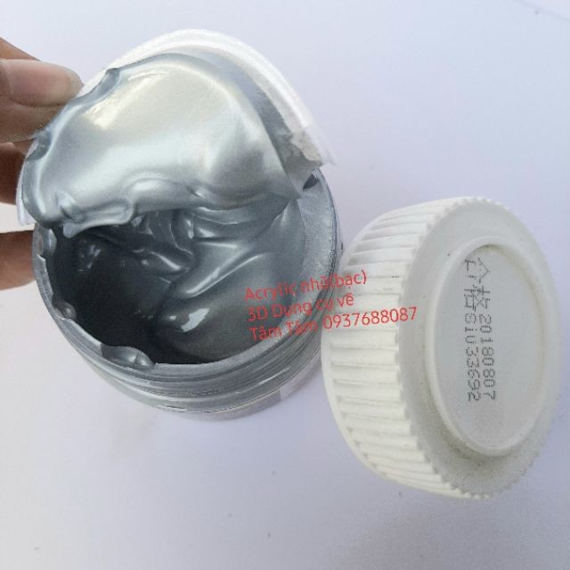 Màu vẽ , Màu Acrylic nhủ đồng và nhủ bạc-Dụng cụ vẽ Tâm Tâm